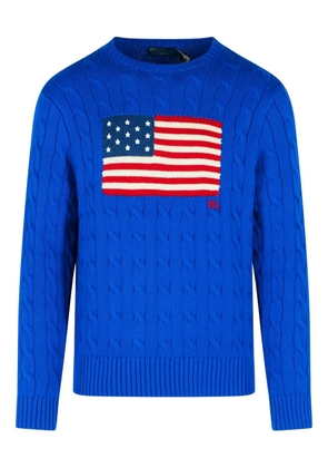 Polo Ralph Lauren braided american flag sweater - Blue