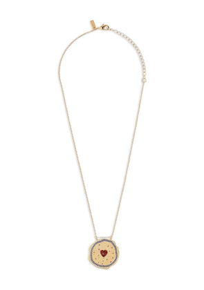 MYA BAY Ruby Heart Medal necklace - Gold