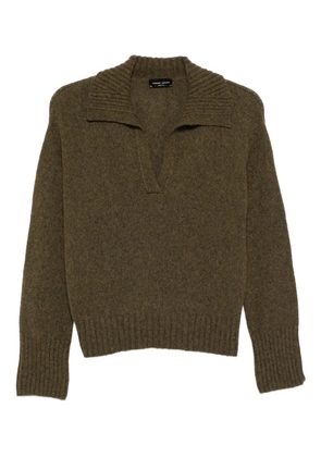Roberto Collina spread-collar jumper - Green