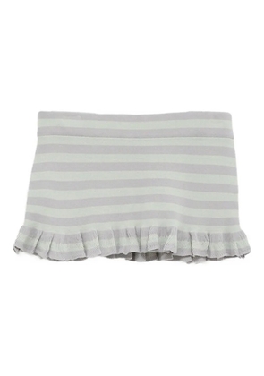 NIIHAI striped ruffle skirt - Grey