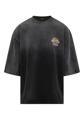 Willy Chavarria logo-print distressed-effect t-shirt - Black