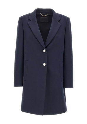 ELENA MIRO` jewel-button lapel coat - Blue