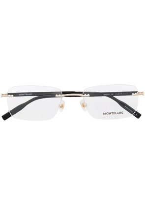 Montblanc rectangular frame glasses - Gold