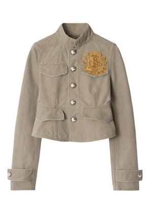 Burberry B Crest cotton jacket - Neutrals