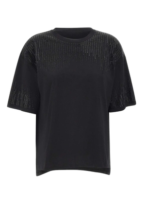 ELENA MIRO` beaded-details T-shirt - Black