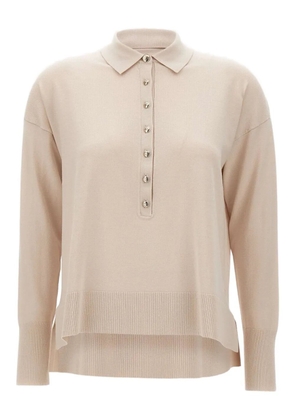 ELENA MIRO` buttoned polo shirt - Neutrals