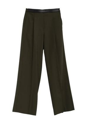 LOEWE leather-trim trousers - Green