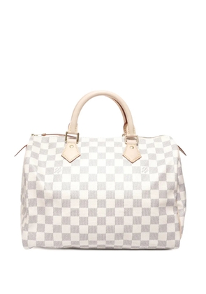 Louis Vuitton Pre-Owned 2021-2025 30 Speedy Damier Azur tote bag - White