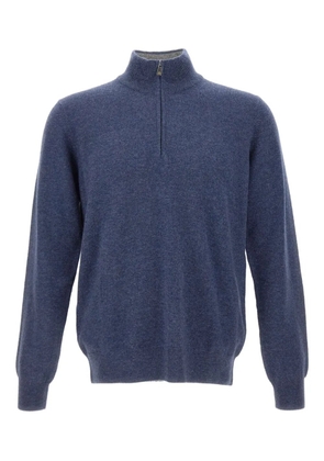 Della Ciana half-zip stand-up-collar sweater - Blue
