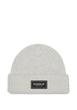 DONDUP logo-patch beanie hat - Grey