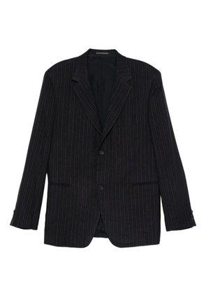 Yohji Yamamoto striped single-breasted blazer - Black