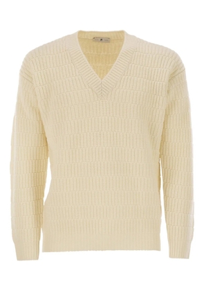 PT Torino geometric v-neck sweater - Neutrals