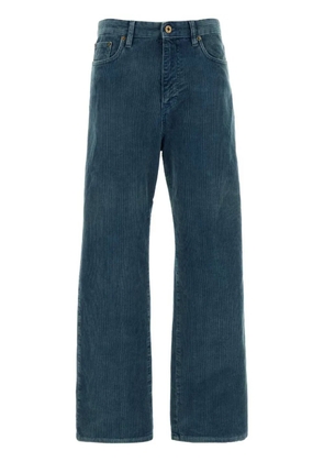 Miu Miu logo-patch trousers - Blue