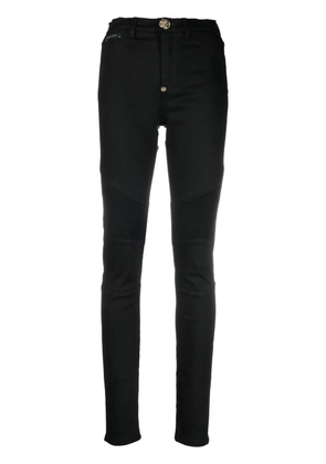 Philipp Plein Biker high-waisted skinny jeans - Black
