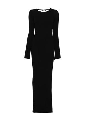 MACH & MACH ribbed long-sleeved maxi dress - Black