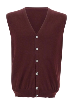 Gran Sasso wool buttoned cardigan - Red