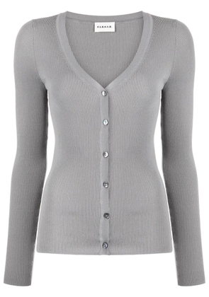 P.A.R.O.S.H. V-neck ribbed cardigan - Grey
