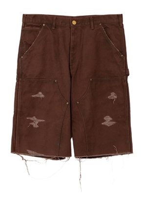 KAMIYA distressed shorts - Brown