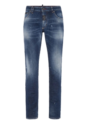 Philipp Plein super-straight cut denim jeans - Blue