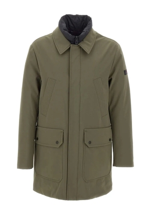 Peuterey double-collar flap-pocket coat - Green