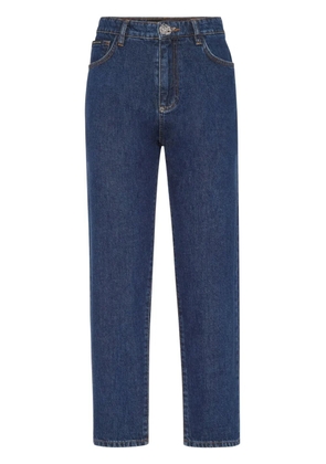 Philipp Plein logo straight-leg jeans - Blue