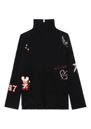 Zadig&Voltaire Bleeza embroidered sweater - Black