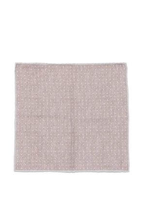 Eleventy polka-dot pocket square - Grey
