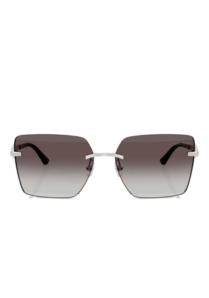 Jimmy Choo Eyewear rimless square sunglasses - Silver