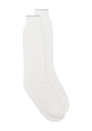 Eleventy ribbed socks - White