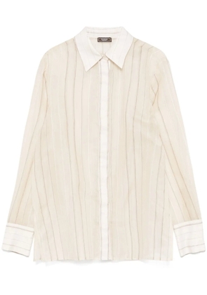 Peserico striped organza shirt - Neutrals