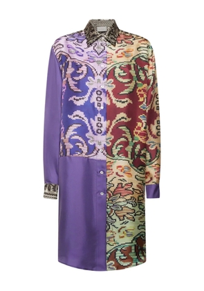Pierre-Louis Mascia patchwork-design shirt - Purple