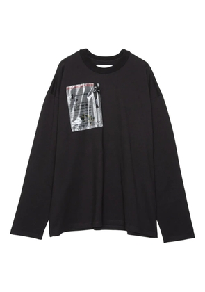 Yoshiokubo pocket zip-fastening long-sleeves T-shirt - Black