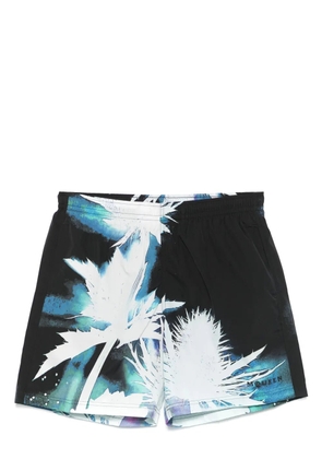 Alexander McQueen graphic-print swim shorts - Black