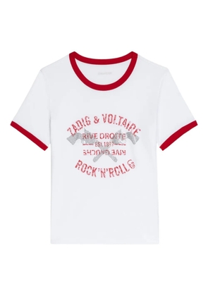 Zadig&Voltaire rhinestone-embellished T-shirt - White