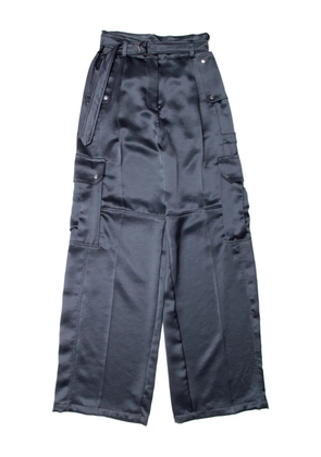 Muller Of Yoshiokubo Glitter belted cargo trousers - Blue