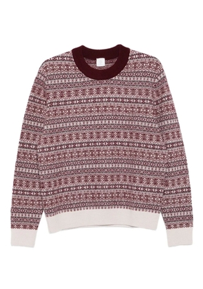 Eleventy jacquard crew-neck sweater - Red