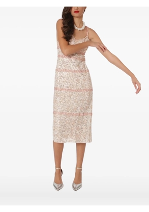 Lethicia Bronstein Melissa lace midi dress - Neutrals