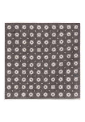 Eleventy floral-print pocket square - Black