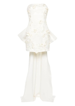 ROTATE BIRGER CHRISTENSEN floral-appliqué tulle minidress - White