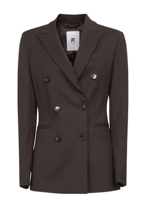 PT Torino virgin wool-blend blazer - Brown