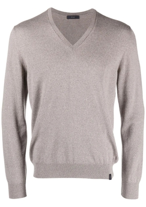 Fay V-neck wool sweater - Neutrals