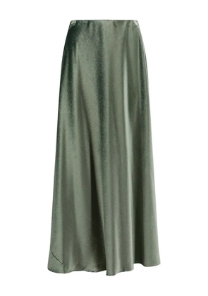Alberta Ferretti satin A-line skirt - Green