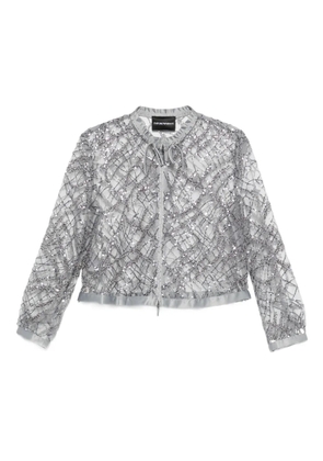 Emporio Armani sequin-embellished jacket - Grey
