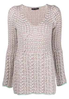 Marco Rambaldi textured cable-knit jumper - Blue