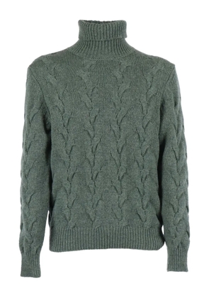 Filippo De Laurentiis cable-knit roll-neck sweater - Green