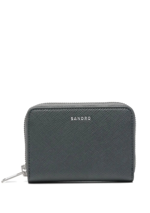 SANDRO Saffiano leather wallet - Grey