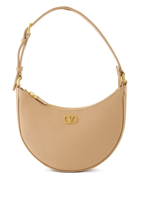 Valentino Garavani Le Mini Sac crescent-shaped zip-top shoulder bag - Neutrals