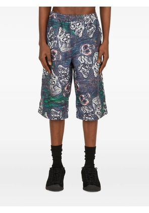 Perks And Mini skull-print drawstring shorts - Purple