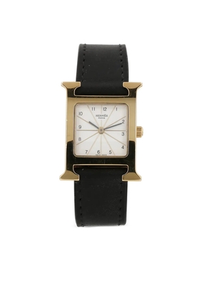 Hermès Pre-Owned 2010 Hermès Heure H arabic numerals watch - White