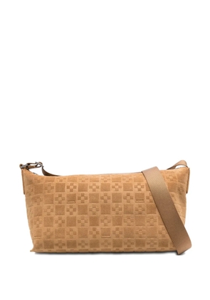 SANDRO embossed-pattern messenger bag - Brown